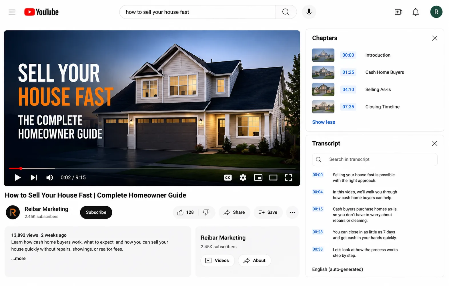 YouTube search result for how to sell your house fast YouTube search result for how to sell your house fast